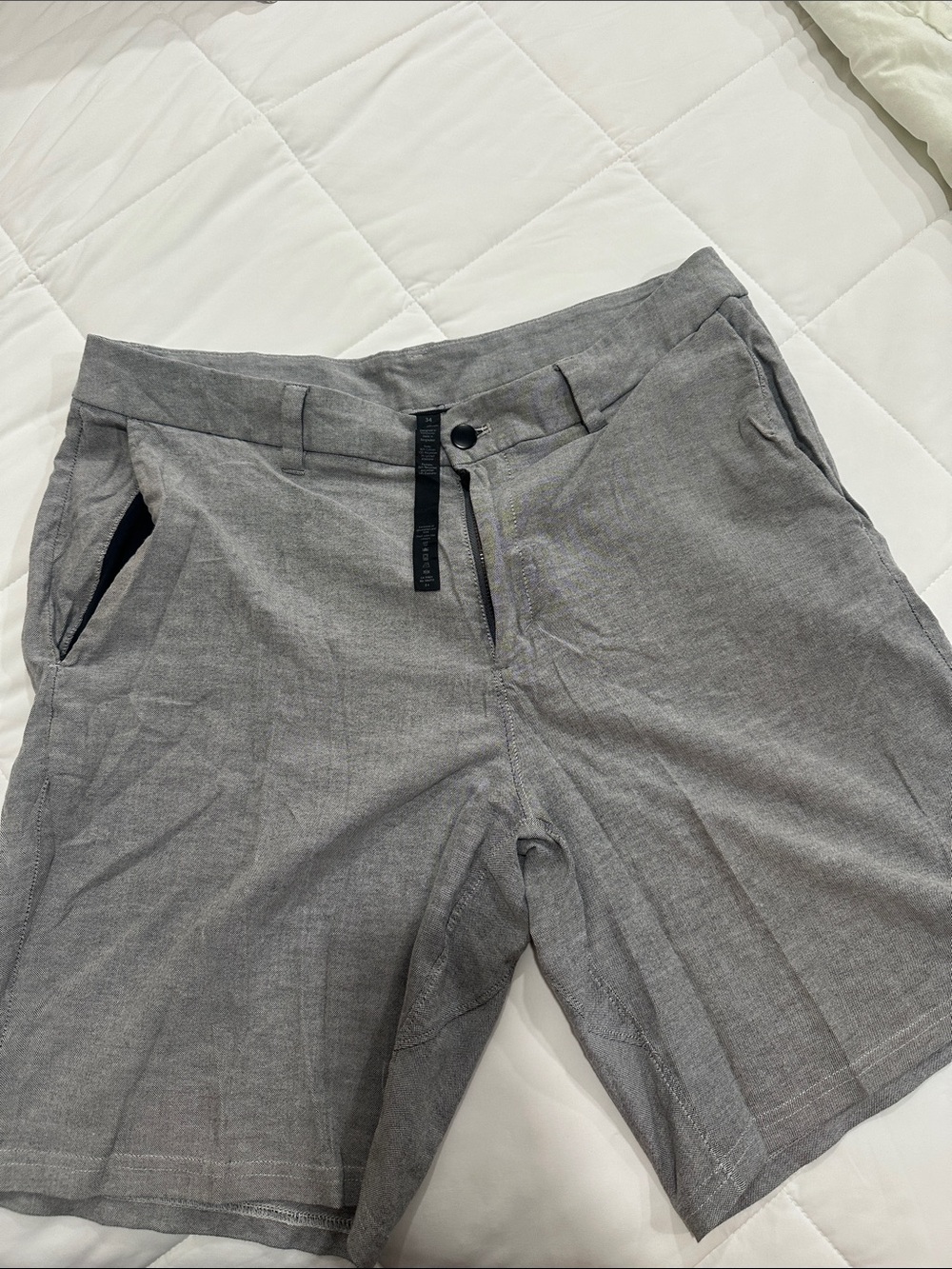 lululemon athletica Gray Men's Flat-Front Shorts